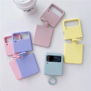 Ốp Điện Thoại Silicon Dẻo Mềm Mại Chống Sốc Có Nhẫn Đỡ Sang Trọng Cho Samsung Galaxy Z Flip 4 Z Flip 3 Z Flip 4 Flip 4