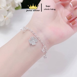 lắc tay cỏ 4 lá , may mắn , an nhiên , vẻ đẹp tự nhiên - jena sliver