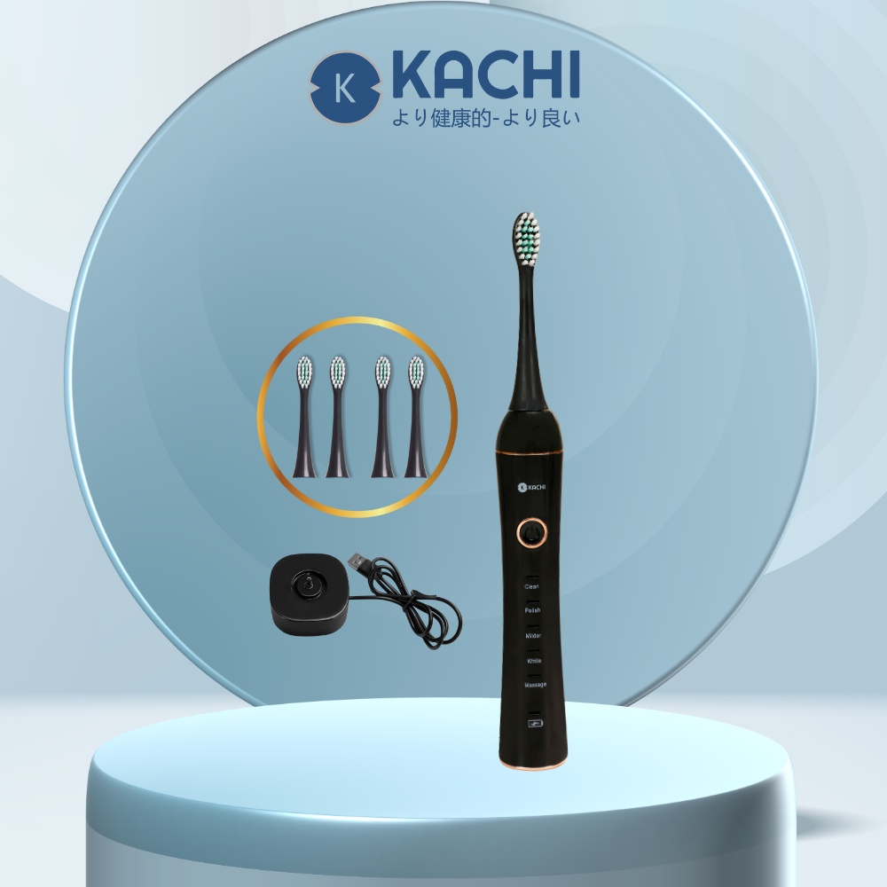 Bàn Chải Đánh Răng Điện Sóng Âm Kachi Sonic MK309 loại bỏ mảng bám, cao răng, hạn chế viêm nướu
