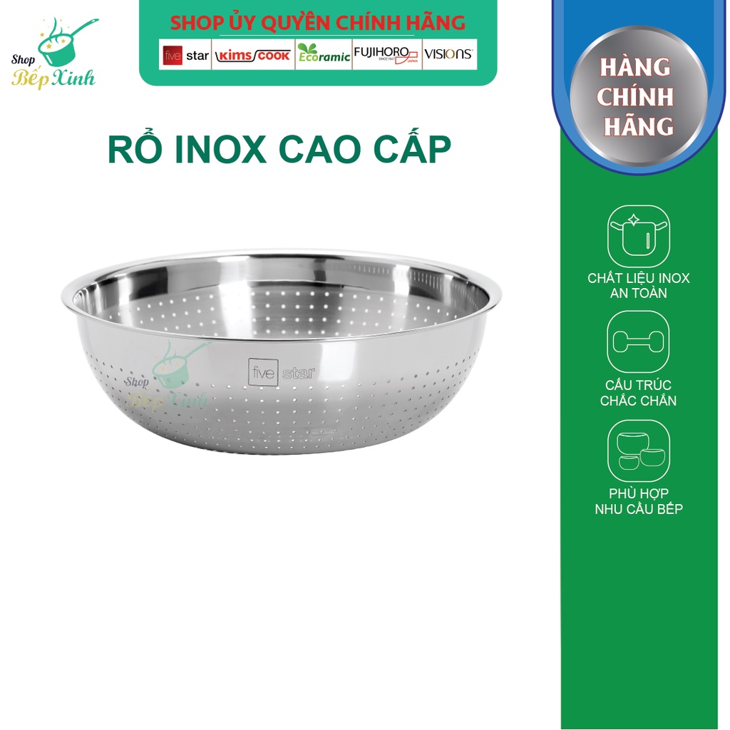 Rổ inox 430 Fivestar đủ size - thau inox cao cấp | Shopee Việt Nam