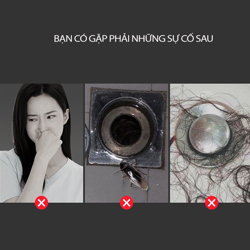 Bịt cống bồn rửa chén bát bồn rửa mặt nhà vệ sinh chặn rác ngăn côn trùng thoát sàn chất liệu silicon BINWEE MART
