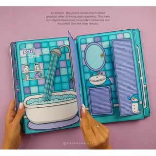 Bộ nhà mùa đông - búp bê giấy