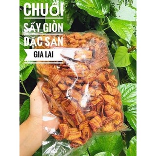 1kg CHUỐI SẤY GIÒN KO ĐƯỜNG - ĐẶC SẢN GIA LAI( 2 túi)