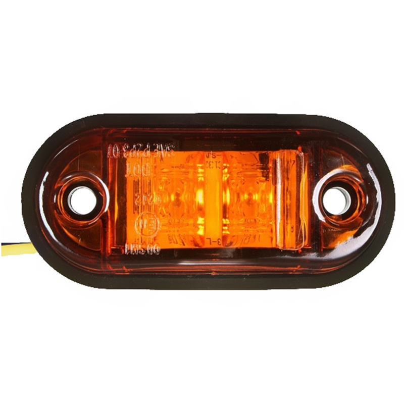 Đèn LED 2 Bóng 12V / 24V Ánh Sáng Vàng Hổ Phách Gắn Hông Xe Hơi / Xe Tải