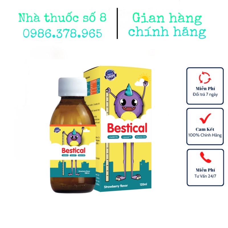 [hàng Chính Hãng] Bestical Bổ Sung Canxi Vitamin D3 K2 Giúp Xương Và