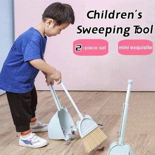 Bộ 2 Đồ Chơi Chổi Quét Dọn Vệ Sinh Mini Cho Bé 3-5 Tuổi