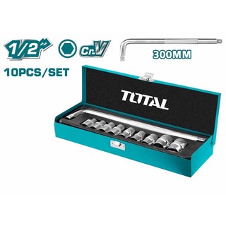 ĐỒ NGHỀ TOTAL Bộ 10 đầu tuýp 1/2 inch THTL121101 <HÀNG CHÍNH HÃNG>