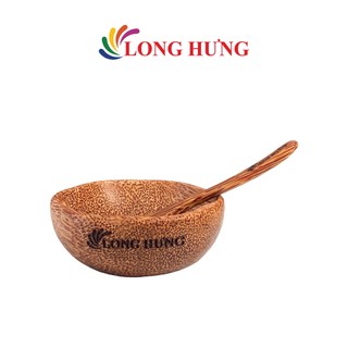 [HB GIFT] Bộ chén muỗng ăn dặm cho bé bằng gáo dừa Long Hưng