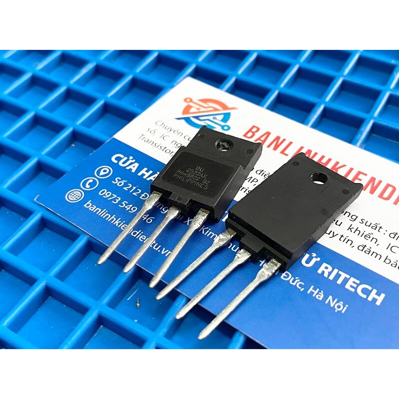 2 chiếc] Transistor BU2522AX NPN 1500V 10A 45W TO3P tháo máy