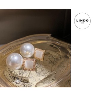Khuyên tai đính dá dáng dài dự tiệc sang chảnh LINDO