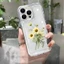 Ốp lưng iphone Hoa hướng dương Trong Suốt Chống Sốc lưng cứng Cho IPhone14 12 13 11prm 16 16prm 7 8 Plus X XS XR sd1001