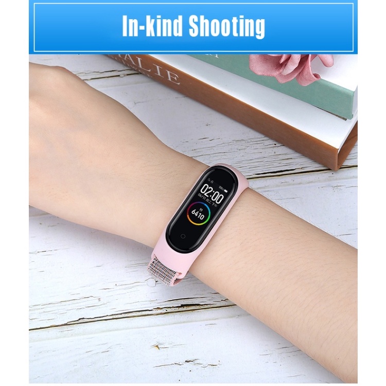 Dây đeo nylon thay thế cho Xiaomi Mi Band 10/9/8/7/6/5/4/3, dây thể thao, vòng đeo tay