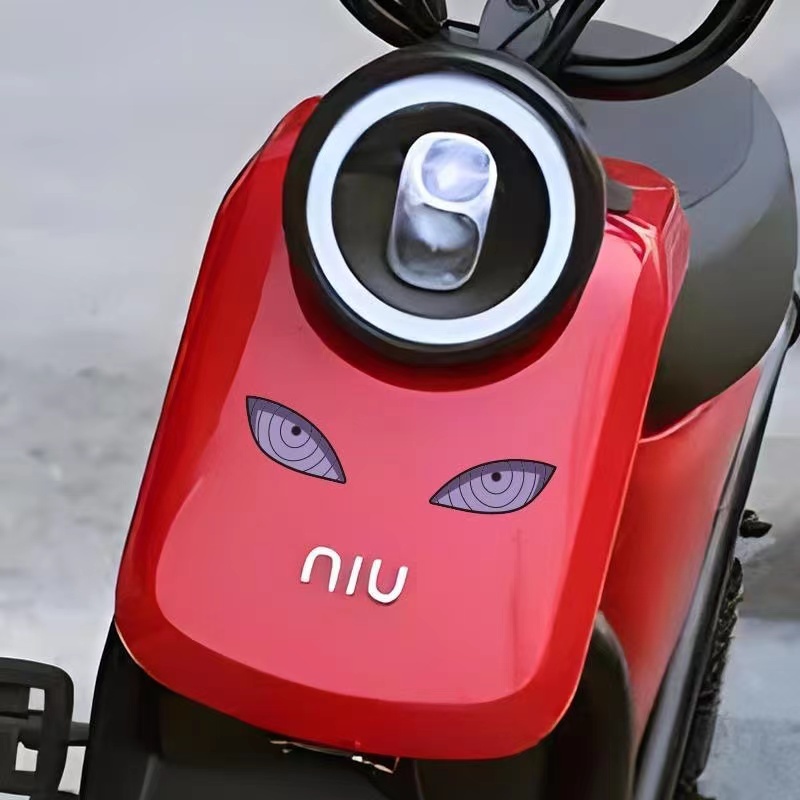 Hl Miếng Dán Trang Trí Xe Hơi / Mũ Bảo Hiểm Chống Thấm Nước Hình Đôi Mắt Quỷ Độc Đáo