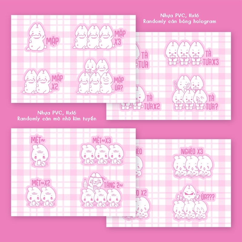 Koboco.co | Sticker thỏ Thao lao’ ăn chơi | trang trí journal, dán linh ...