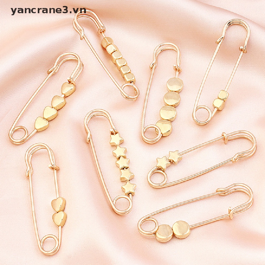 {YAN3} Ghim Cài Thắt Lưng Quần Áo Hình Ngôi Sao / Trái Tim Điều Chỉnh Được Kích Thước Nhỏ {yancrane3.vn}