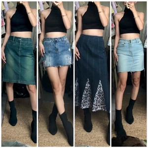 Chân váy Jean tuyển dáng dài Ulzzang hình thật Shop tự chụp có Big size Insta: April6 Clothing