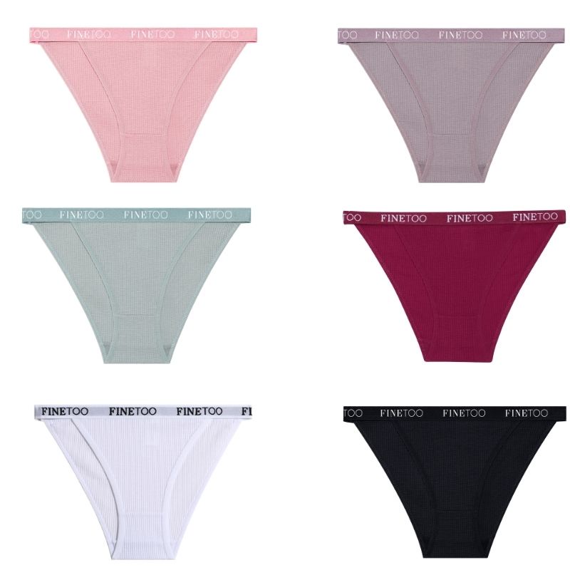 Ảnh Set 3 quần lót cotton FINETOO in chữ thoải mái thời trang cho nữ 3