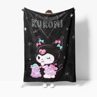 Kuromi 4 Kích Thước Flannel Chăn Kuromi Giai Điệu Dễ Thương Thời Trang Trẻ Em Đơn Mặt Mềm Mại Thoải Mái Ấm Giường Chăn Điều Hòa Không Khí Chăn