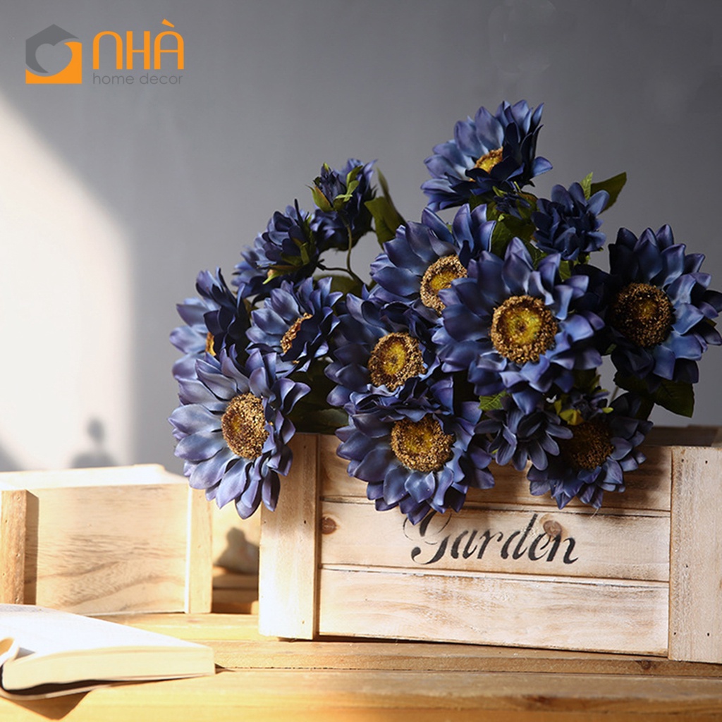 Hoa Hướng Dương Trang Trí Làm Đạo Cụ Phong Cách Tranh Sơn Dầu