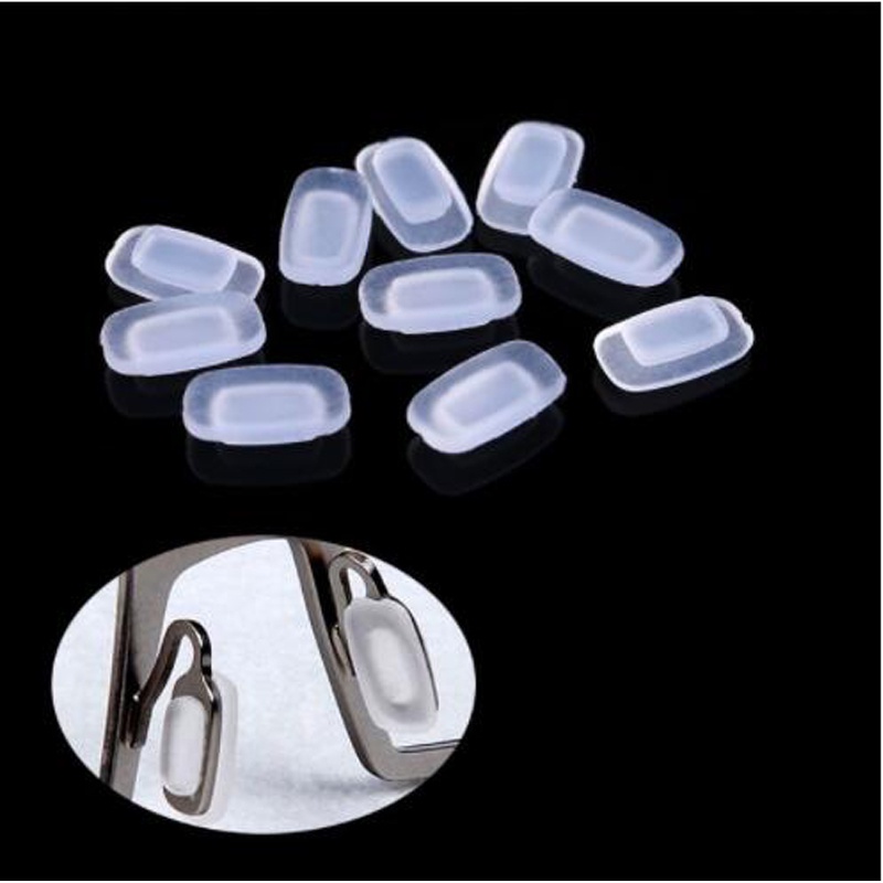 Bộ 5 Cặp Đệm Mũi Vuông Bằng Silicon Mềm Chống Trượt Cho Mắt Kính
