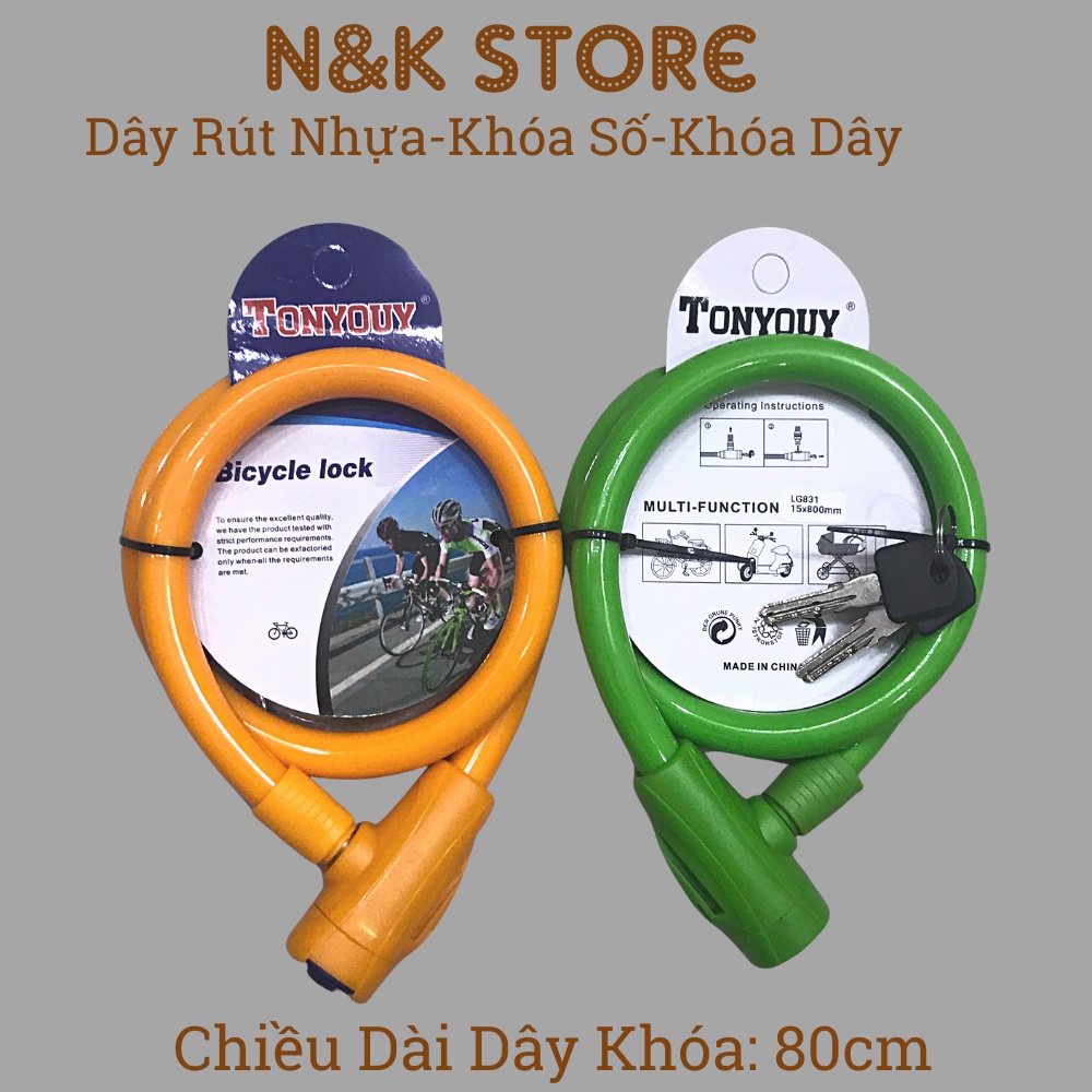 Khóa dây xe máy xe đạp, khóa chống trộm, dây khóa chống cắt an toàn