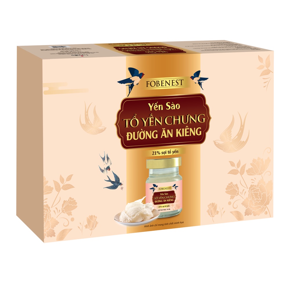 Hộp Yến Sào Đường Kiêng Fobe Dành Cho Người Ăn Kiêng, Có Thể Dùng Cho Người Tiểu Đường N2 - Lọ 70ml