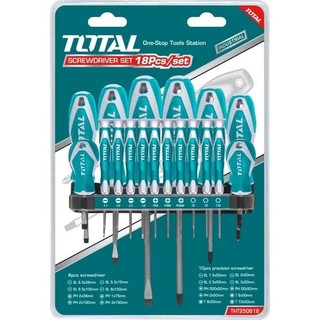 ĐỒ NGHỀ TOTAL Bộ 18 tua vít THT250618 <HÀNG CHÍNH HÃNG>