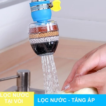 Vòi Lọc Nước Mini Lắp Trực Tiếp Tại Vòi 6 Tầng Lọc, Bộ Lọc Nước Vòi Nước Tăng Áp