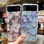 Ốp Điện Thoại PC Cứng Siêu Mỏng Chống Sốc In Họa Tiết Hoa Cho Samsung Galaxy Z Flip 4 Z Flip 3 Z Flip 4 Ultra Flip 4 Z Flip 3