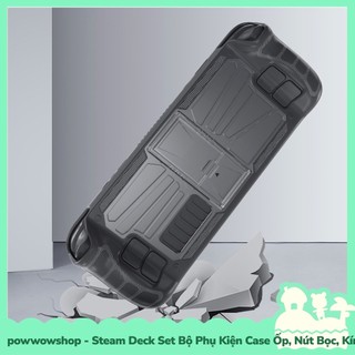 [Sẵn VN - Hỏa Tốc] Steam Deck Set Bộ Phụ Kiện Case Ốp TPU Dẻo, Kính Cường Lực, Nút Bọc Dành Cho Máy Game Steam Deck BTT