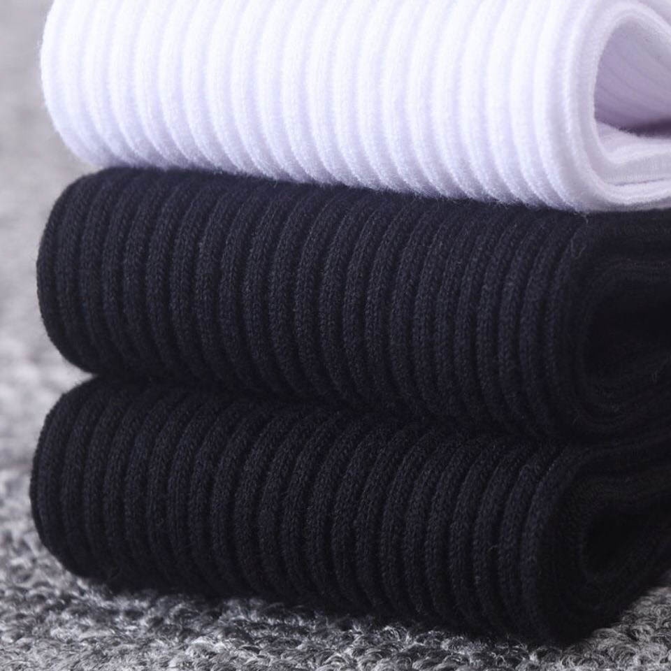 Tất vớ cổ vừa nam nữ phong cách basic Hàn Quốc dễ phối đồ - Ekiu Shop