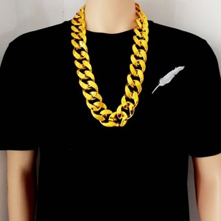 Flgo Giả Vàng Dây Chuyền Vòng Cổ Nhựa Lớn Chunky Vòng Cổ Hip hop Dày Lớn Dây Xích Vàng Cho Nghệ Sĩ Hip-hop Hoặc Ban Nhạc Mem