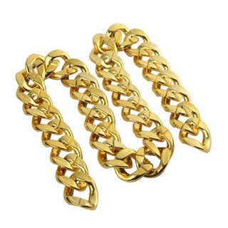 Flgo Giả Vàng Dây Chuyền Vòng Cổ Nhựa Lớn Chunky Vòng Cổ Hip hop Dày Lớn Dây Xích Vàng Cho Nghệ Sĩ Hip-hop Hoặc Ban Nhạc Mem
