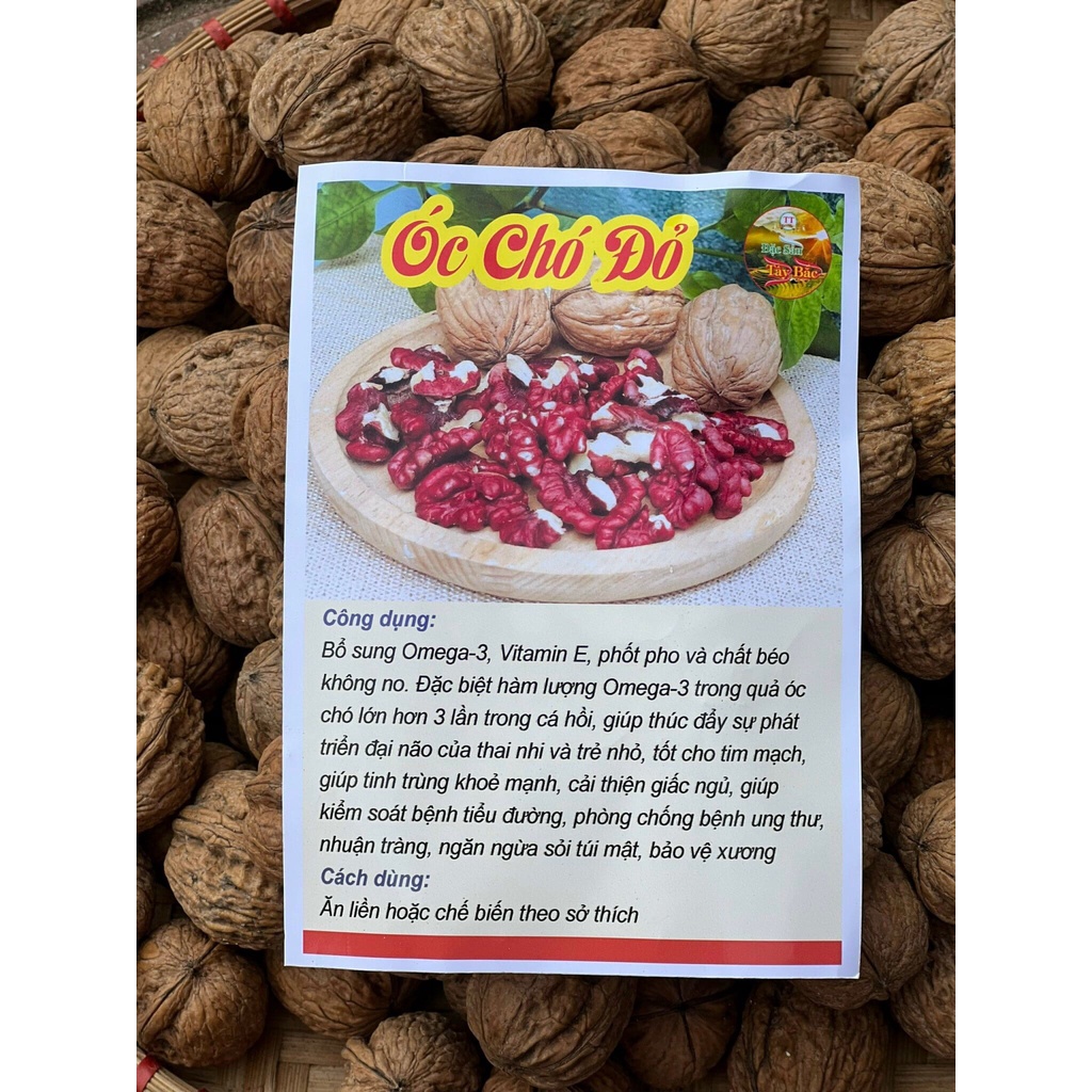 Hạt Óc Chó Đỏ Nguyên Vỏ Giàu Chất Dinh Dưỡng, Vị Tự Nhiên, Bổ Sung Vitamin Tốt Cho Sức Khỏe (500,1kg)