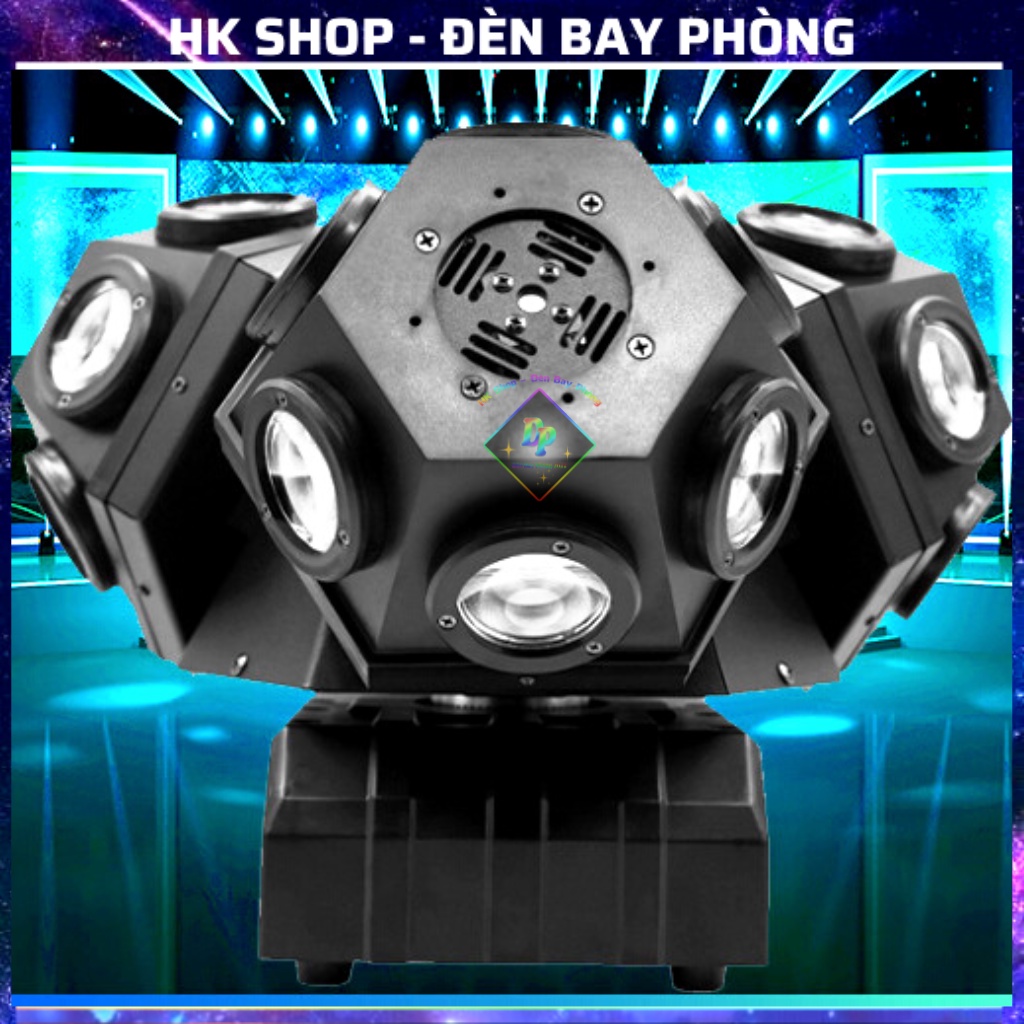 Đèn Moving 3 Đầu Độc Lập 18 Mắt Led Có Chế Độ auto cảm biến nhạc giành cho sân khấu bar pub karaoke Hàng Chính Hãng