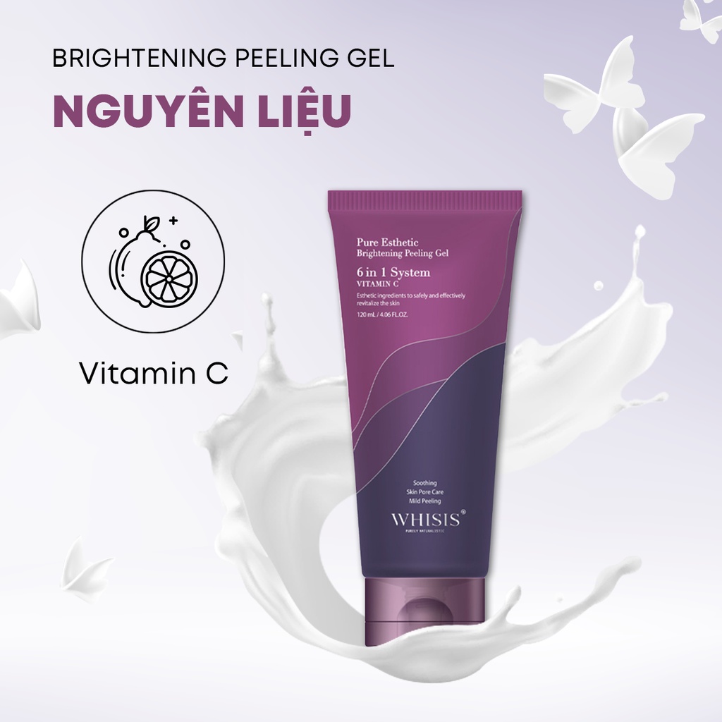 Ảnh Combo 2 Tẩy Tế Bào Chết Da Mặt Vitamin C 6in1 Hàn Quốc WHISIS Pure Esthetic Brightening Peeling Gel Sáng Đều Màu Da 3