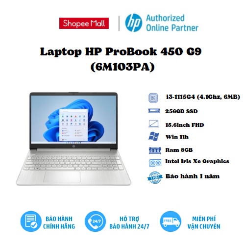 [Mã ELHP12 giảm 12% đơn 10TR] Laptop HP 15s-fq2712TU (7C0X2PA)/ Intel Core i3-1115G4 / RAM 8GB/ 256GB