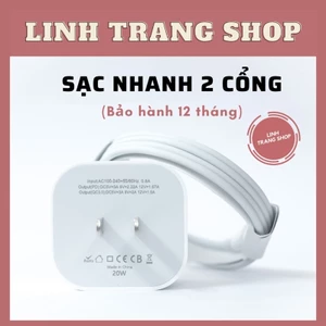 Củ Sạc Nhanh 2 Cổng PD + Quick Charge, Ổn Định, Dành Cho Nhiều Loại Máy(Bảo Hành 1 Năm)