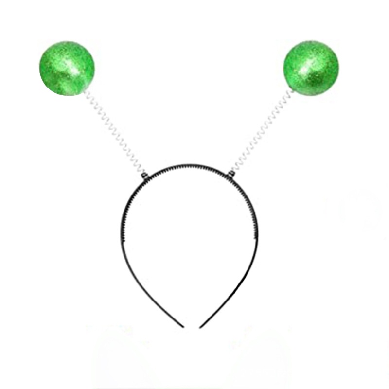 Băng Đô Halloween Người Ngoài Hành Tinh với Antenna và Đầu Alien - Wellb HeadBopper