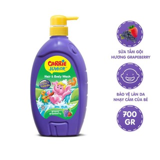 Tắm gội toàn thân Carrie Junior Hương Cherry 700g