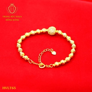 Lắc Tay, Vòng Tay Nữ Một Hạt Bi Xi Mạ Vàng Non Cao Cấp - Trang Sức Hava Hong Kong - HVLT65
