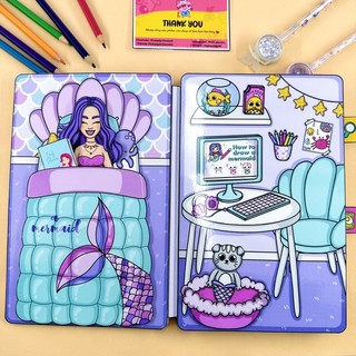 Bộ nhà tiên cá - Búp bê giấy