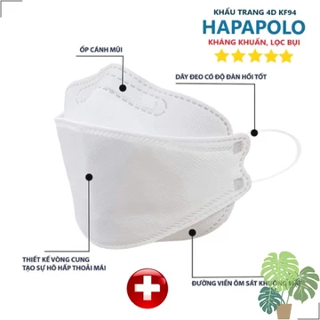 Hộp 10 cái khẩu trang người lớn 4D - Khẩu trang KF94