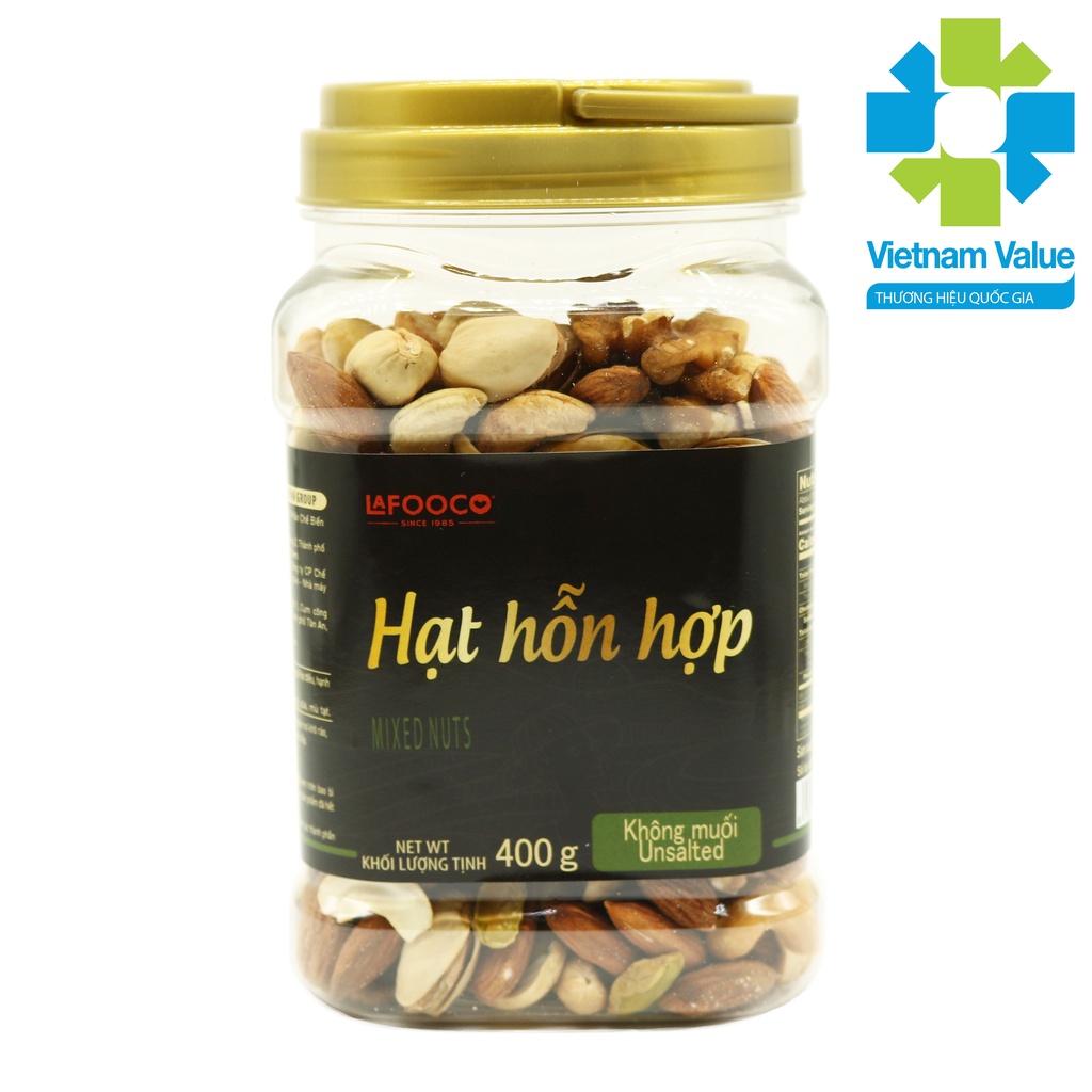Hạt Hỗn Hợp Không Muối LAFOOCO 400g Unsalted mixed nuts
