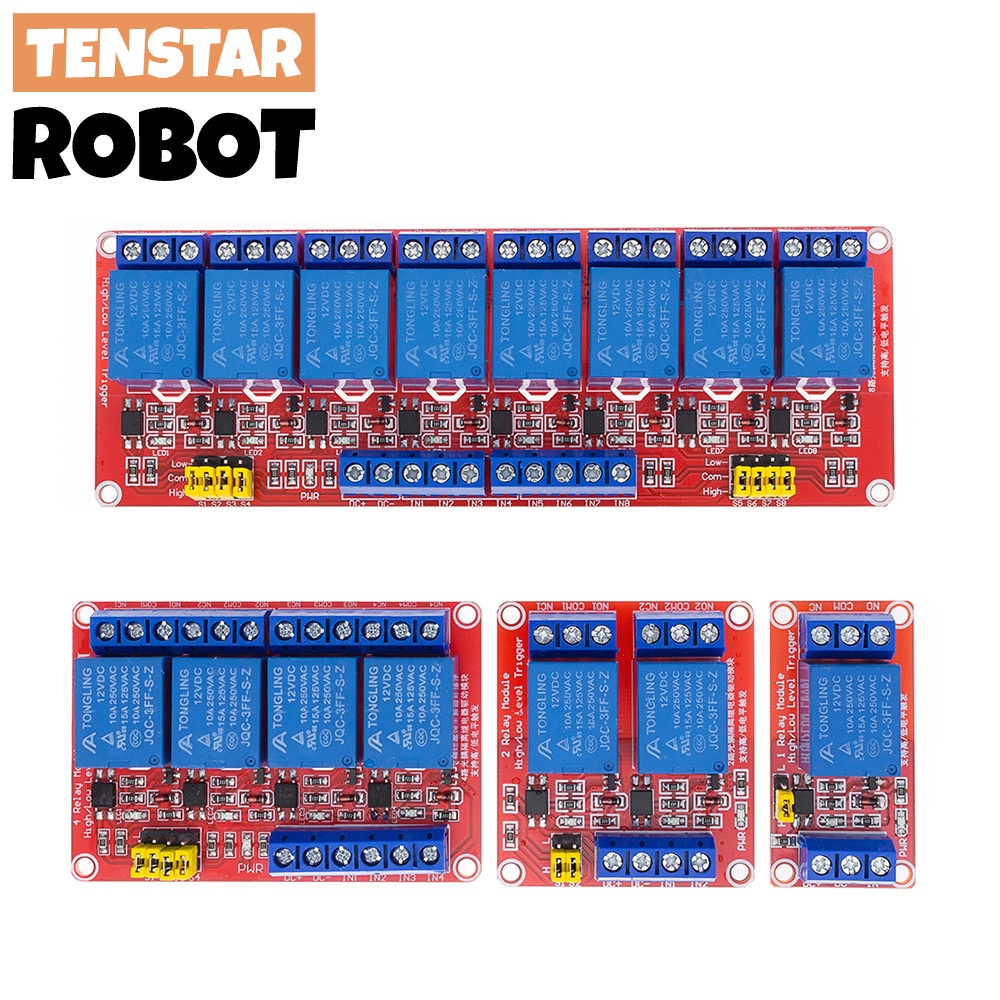 Mô Đun Rơ Le Cách Ly Quang 12V 1 2 4 8 Kênh AC 240V DC 30V Cho Arduino ...