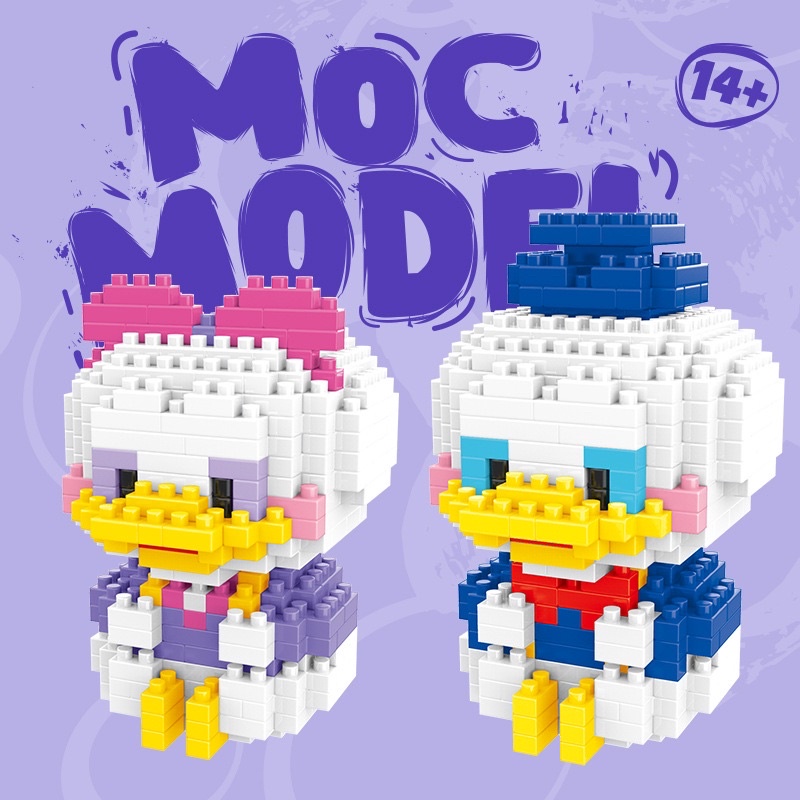 Đồ chơi xếp hình mini 3D size nhỡ 16cm lắp ghép hoạt hình đáng yêu