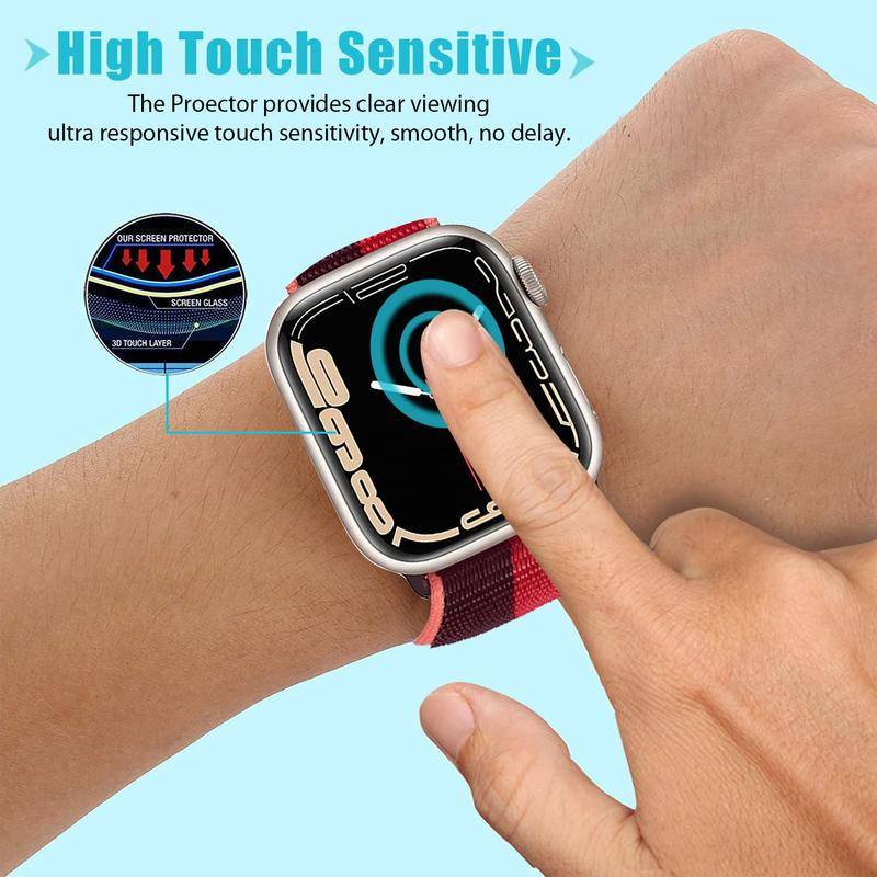 Kính Cường Lực 3d Bảo Vệ Màn Hình Đồng Hồ Thông Minh apple watch ultra 2 series 9 8 7 49mm 41mm 45mm 6 5 4 3 2 1 se 2022 44mm 42mm 40mm 38mm