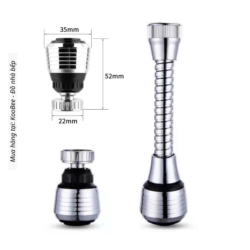 Đầu Vòi Rửa Bát 1 Chế Độ Phun KOOBEE – Xoay Linh Hoạt 360 Độ, Lọc Cặn, Tiện Dụng (CSNC31)