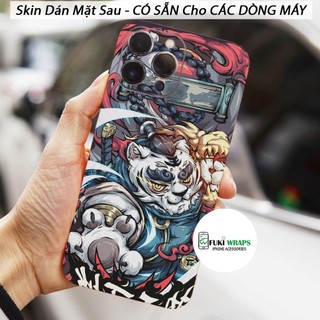 Tấm dán Skin Mặt Sau Hổ M02 FULL VIỀN Dành Cho 14prm,13prm , 12prm , 11prm , ip11 , ip12 , ip13 - FukiShop