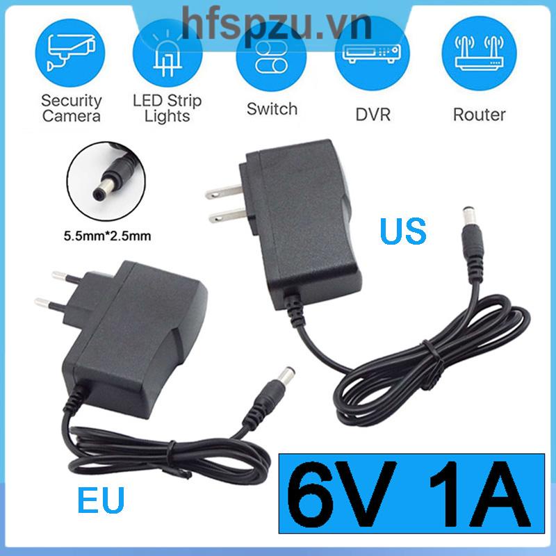 Alimentatore AC 100V-240V a DC 5V 6V 9V 12V 1A (6V1A